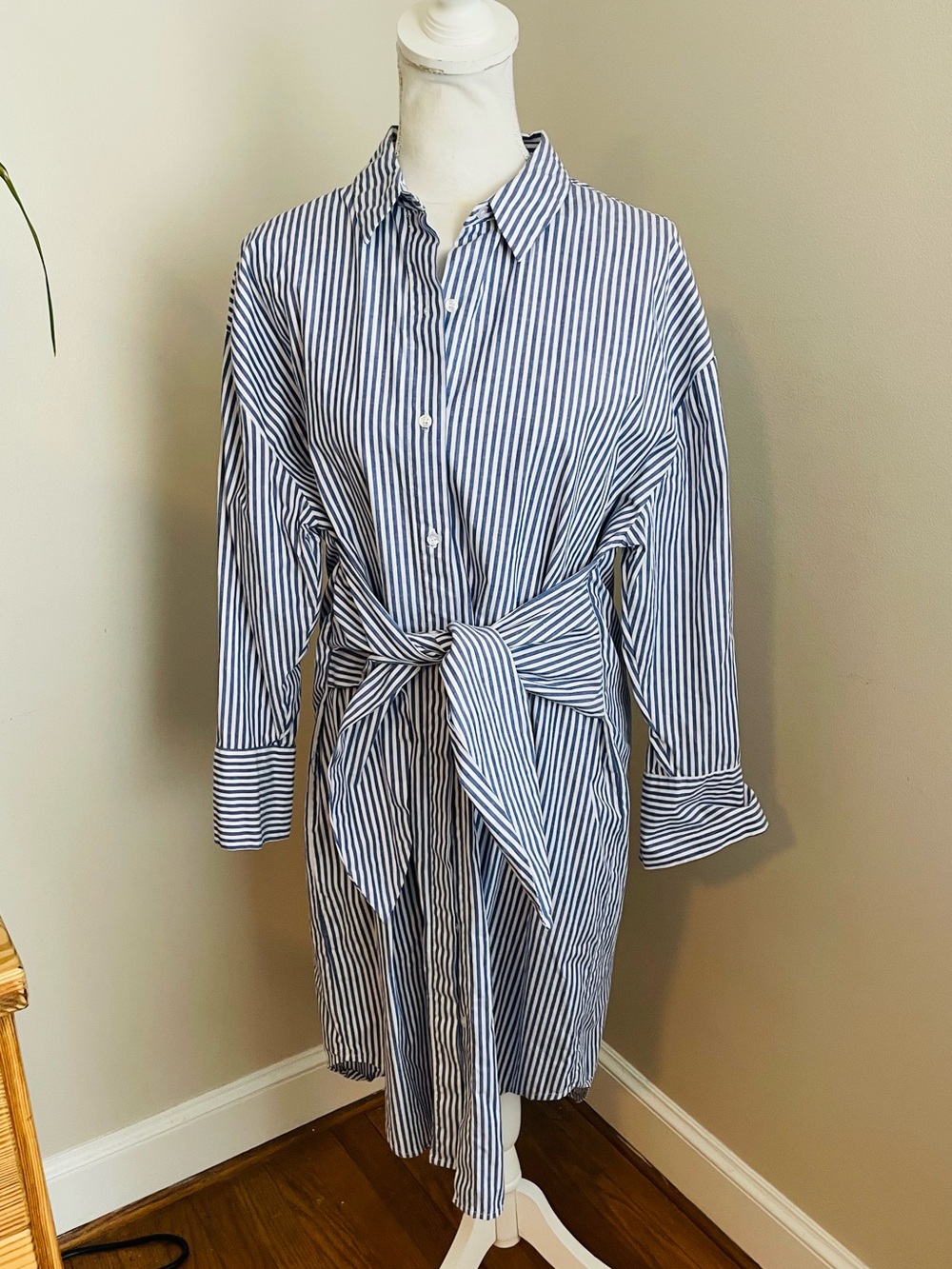 Appraisal Tie Waist Shirt Dress